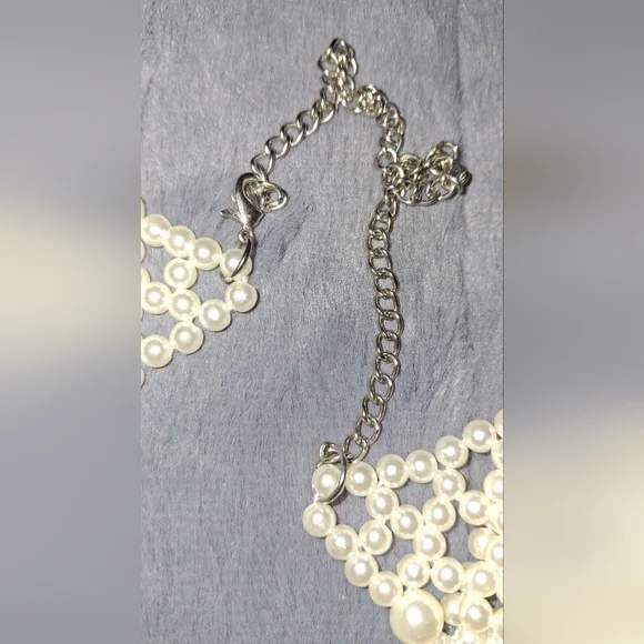 Elegant Faux Pearls Choker Collar Bead Necklace Bohemian Gothic Bridal - Picture 6 of 7